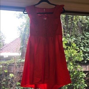 RED FREE PEOPLE DRESS